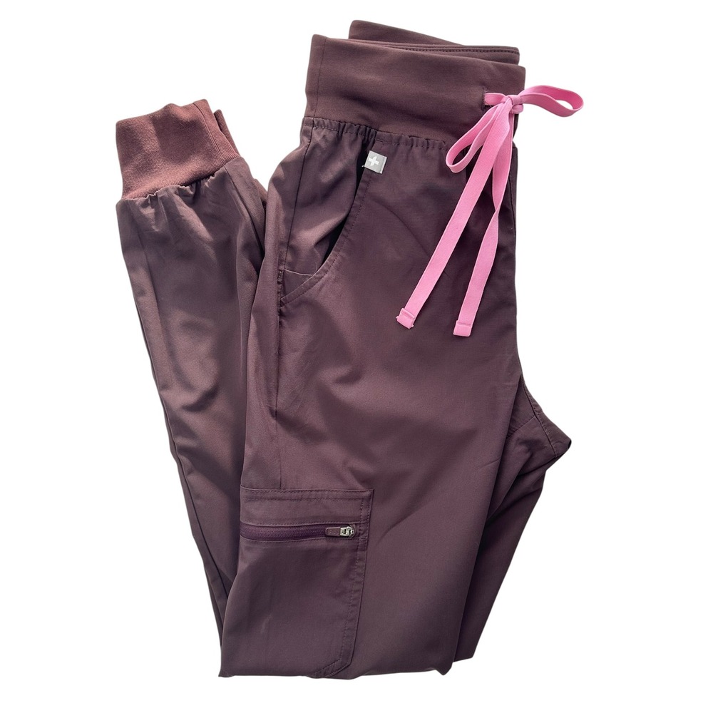 FIGS Zamora Jogger Scrub Pants High-Rise Dark Fig FIBREX Women XXS